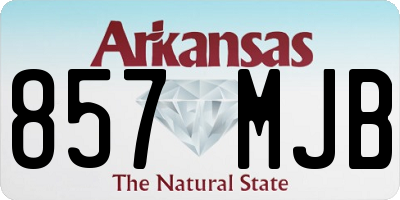 AR license plate 857MJB
