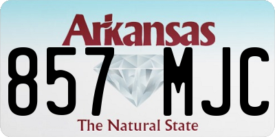 AR license plate 857MJC