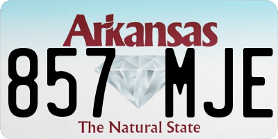 AR license plate 857MJE