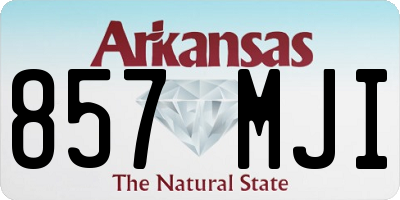 AR license plate 857MJI