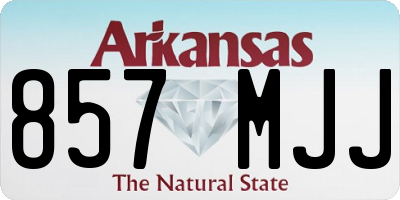 AR license plate 857MJJ