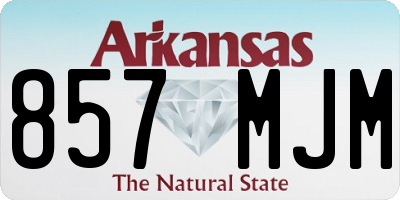 AR license plate 857MJM