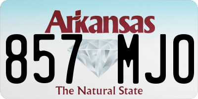 AR license plate 857MJO