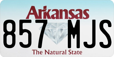 AR license plate 857MJS