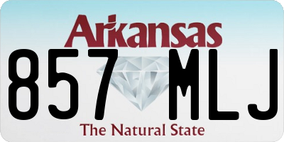 AR license plate 857MLJ