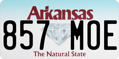 AR license plate 857MOE