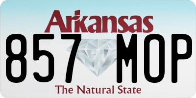 AR license plate 857MOP
