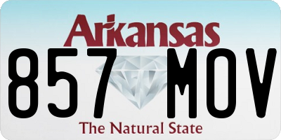 AR license plate 857MOV