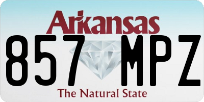AR license plate 857MPZ