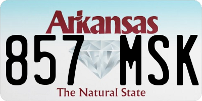 AR license plate 857MSK