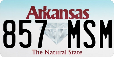 AR license plate 857MSM