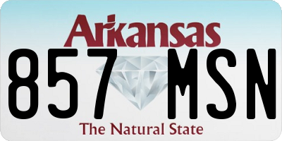 AR license plate 857MSN