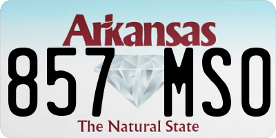AR license plate 857MSO