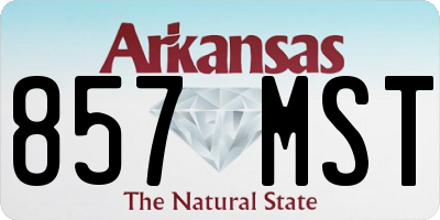 AR license plate 857MST