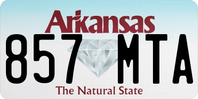 AR license plate 857MTA