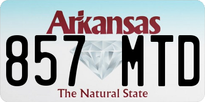 AR license plate 857MTD