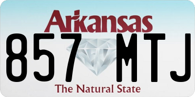 AR license plate 857MTJ