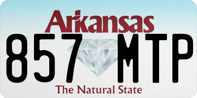 AR license plate 857MTP