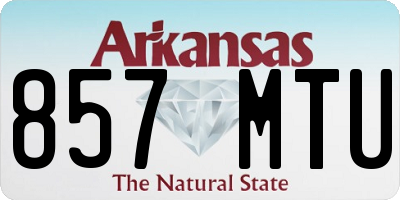 AR license plate 857MTU