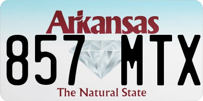 AR license plate 857MTX
