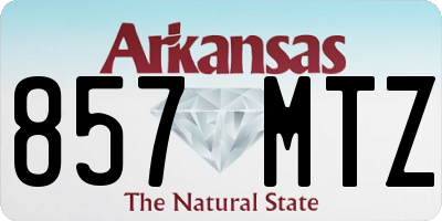 AR license plate 857MTZ