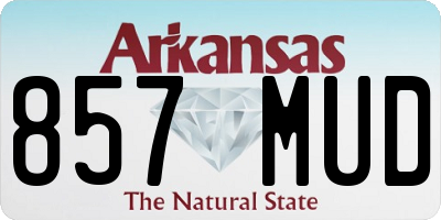 AR license plate 857MUD