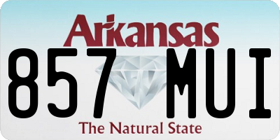 AR license plate 857MUI