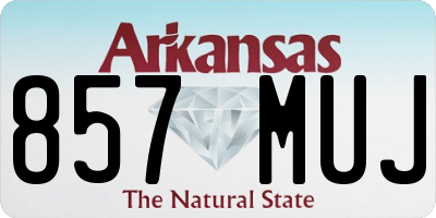 AR license plate 857MUJ