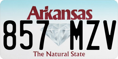 AR license plate 857MZV