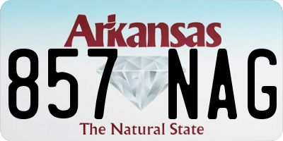 AR license plate 857NAG