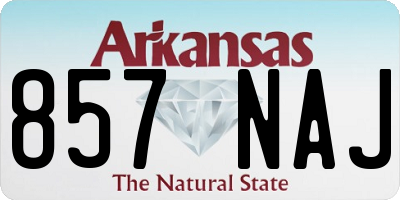 AR license plate 857NAJ