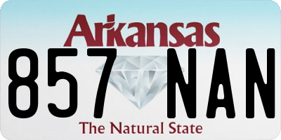 AR license plate 857NAN