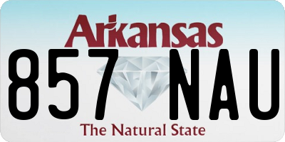 AR license plate 857NAU