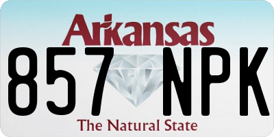 AR license plate 857NPK