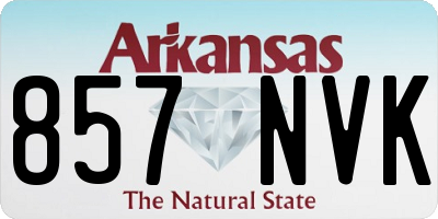 AR license plate 857NVK
