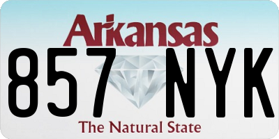 AR license plate 857NYK