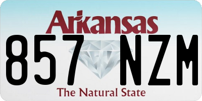 AR license plate 857NZM