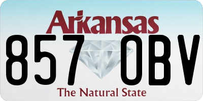 AR license plate 857OBV