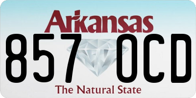 AR license plate 857OCD