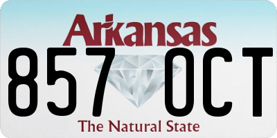 AR license plate 857OCT