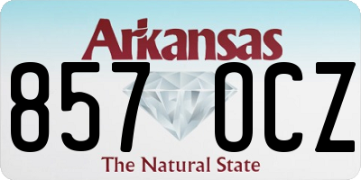 AR license plate 857OCZ
