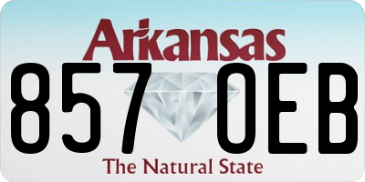 AR license plate 857OEB