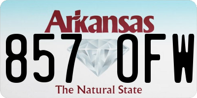 AR license plate 857OFW