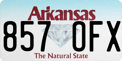 AR license plate 857OFX