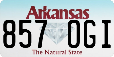 AR license plate 857OGI