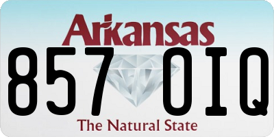 AR license plate 857OIQ