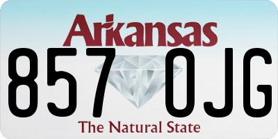 AR license plate 857OJG