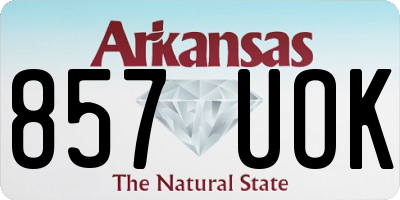 AR license plate 857UOK