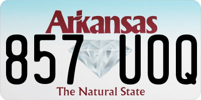 AR license plate 857UOQ
