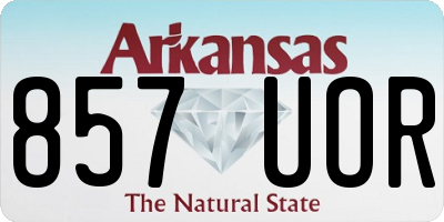AR license plate 857UOR